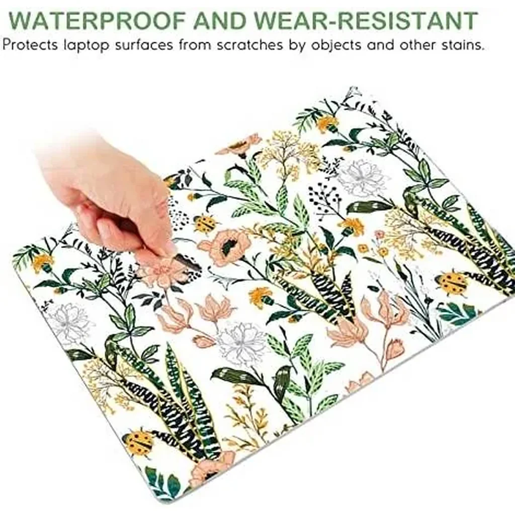 ALAYRA Laptop Skin Sticker Decal, 16" 16.5 17 17.3 inch Laptop Universal Reusable Vinyl Skin Stickers Art Cover Decal Notebook PC Personalized Protector (White Flor) 01 - Image 2