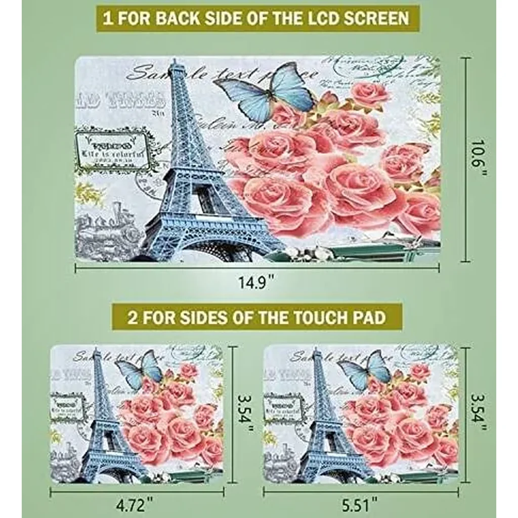 ALAYRA Laptop Skin Sticker Decal, Eiffel Tower 12 13 13.3 14 15 15.4 15.6 inch Laptop Skin Sticker Cover Art Decal Protector Notebook PC Skin FY-NEK-024 01 - Image 6