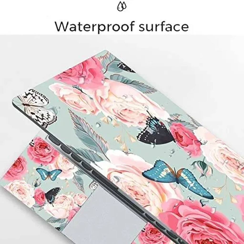 ALAYRA Laptop Skin Sticker, 13.3 14 15 15.4 15.6 inch Laptop Skins, Universal Vinyl Decal, Dustproof Scratch Resistant Reusable Cover Protector with Free 2 Wrist Pads (Butterfly 4) 01 - Image 3