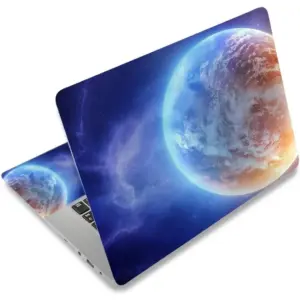 ALAYRA Laptop Skin Sticker, 13.3 14 15 15.4 15.6 inch Laptop Skins, Universal Vinyl Decal, Dustproof Scratch Resistant Reusable Cover Protector with Free 2 Wrist Pads (Earth) 01