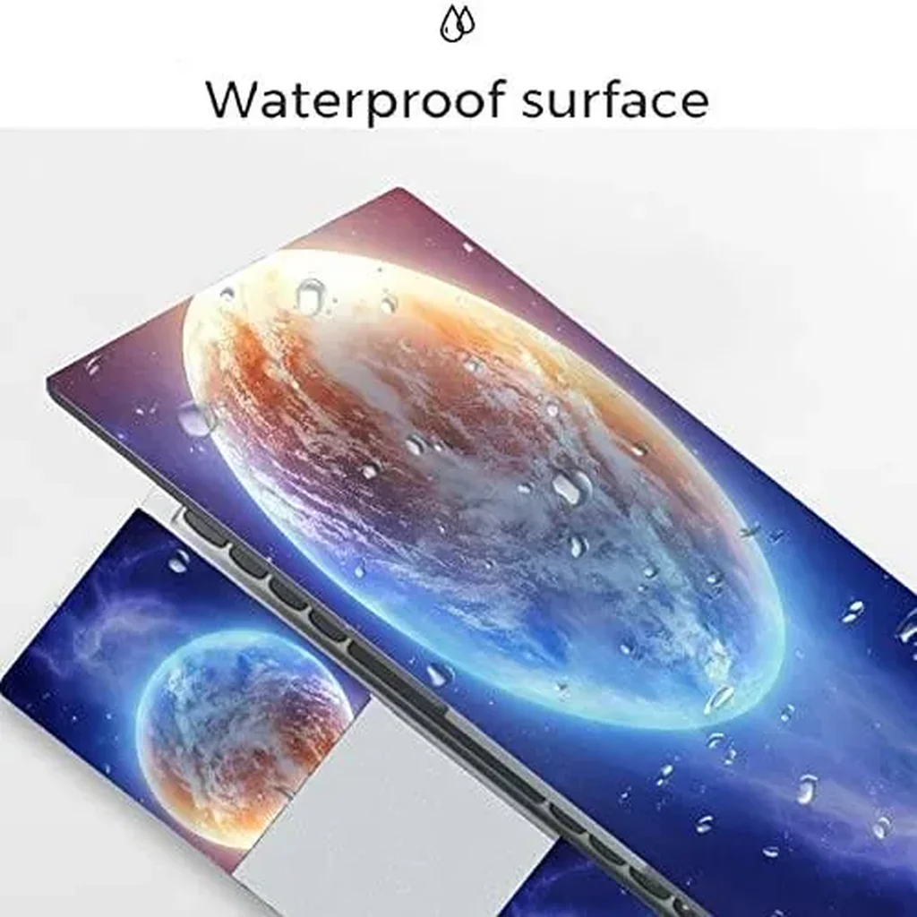 ALAYRA Laptop Skin Sticker, 13.3 14 15 15.4 15.6 inch Laptop Skins, Universal Vinyl Decal, Dustproof Scratch Resistant Reusable Cover Protector with Free 2 Wrist Pads (Earth) 01 - Image 3