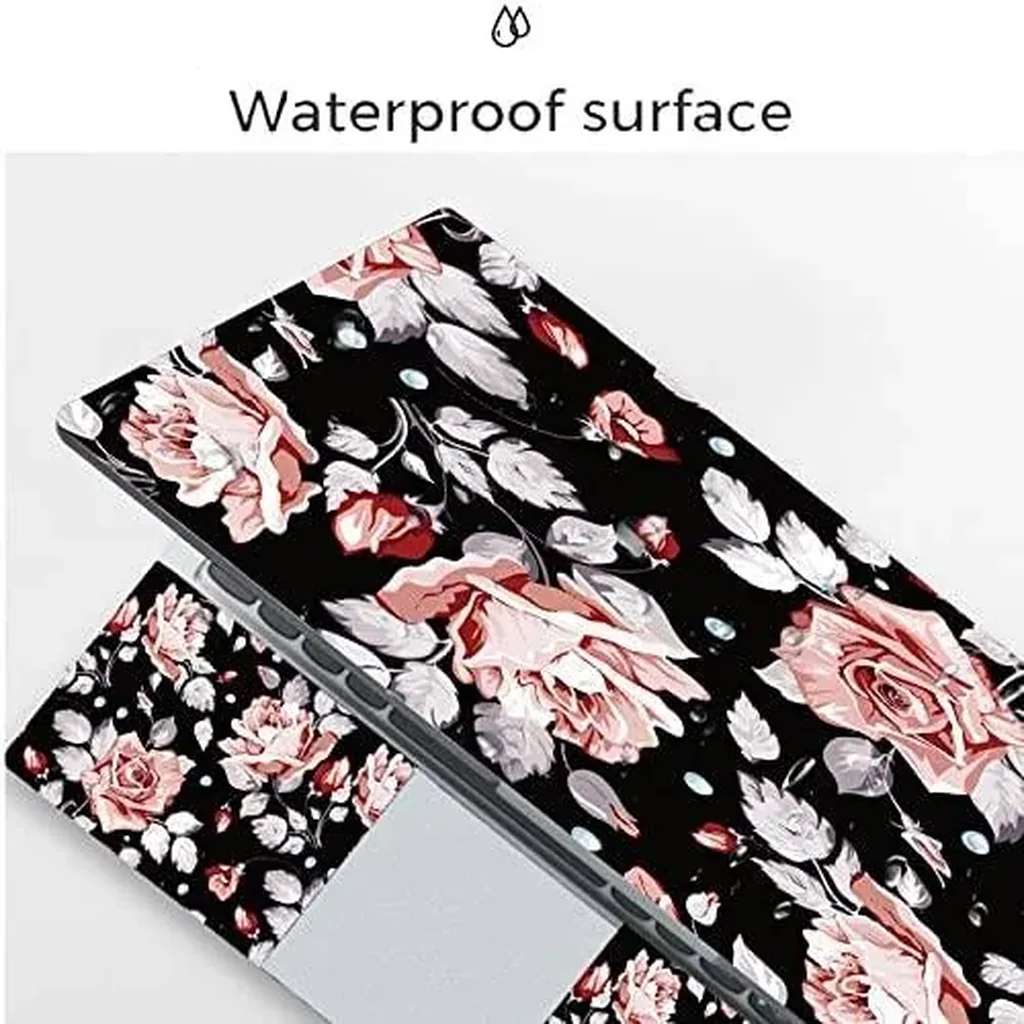ALAYRA Laptop Skin Sticker, 13.3 14 15 15.4 15.6 inch Laptop Skins, Universal Vinyl Decal, Dustproof Scratch Resistant Reusable Cover Protector with Free 2 Wrist Pads (Flower 2) 01 - Image 3