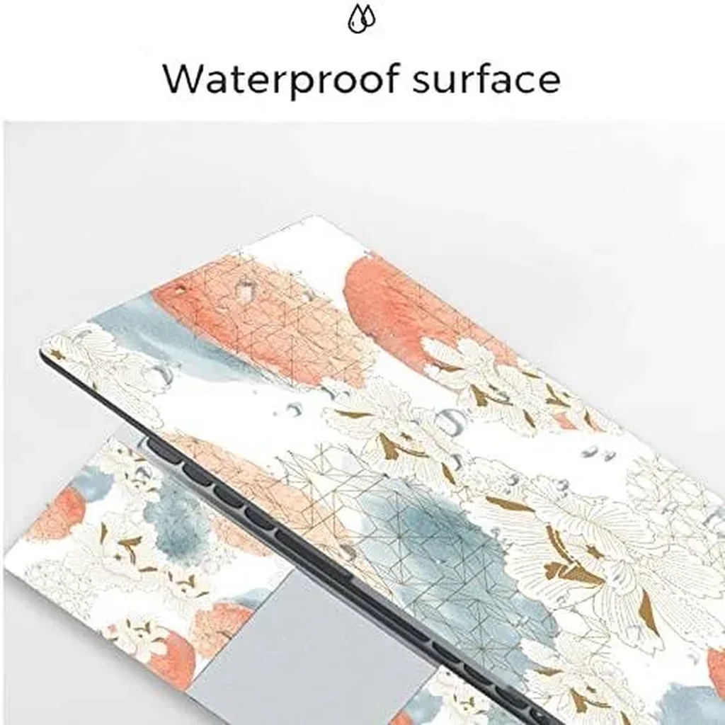 ALAYRA Laptop Skin Sticker, 13.3 14 15 15.4 15.6 inch Laptop Skins, Universal Vinyl Decal, Dustproof Scratch Resistant Reusable Cover Protector with Free 2 Wrist Pads (Flower 3) 01 - Image 3