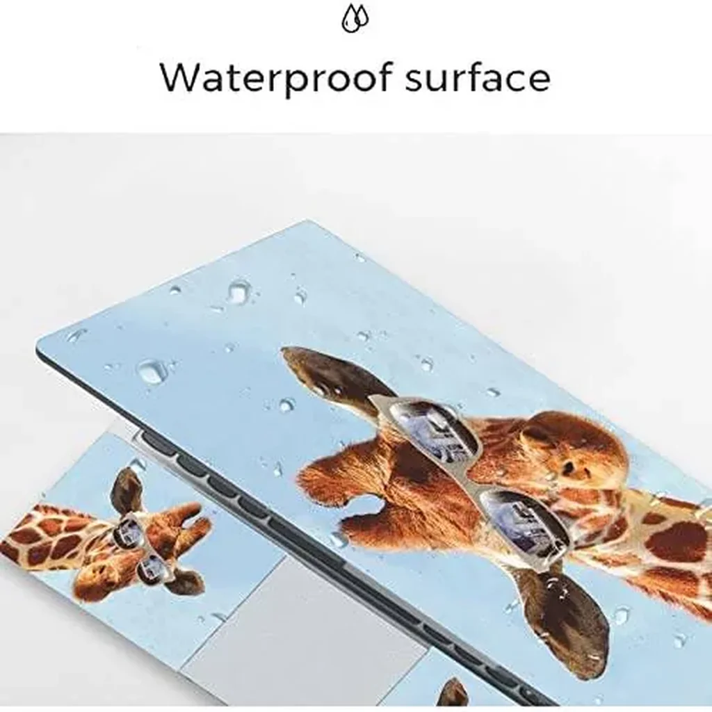ALAYRA Laptop Skin Sticker, 13.3 14 15 15.4 15.6 inch Laptop Skins, Universal Vinyl Decal, Dustproof Scratch Resistant Reusable Cover Protector with Free 2 Wrist Pads (Giraffe) 01 - Image 2