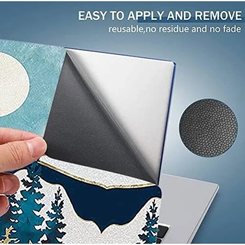 ALAYRA Laptop Skin Sticker, 13.3 14 15 15.4 15.6 inch Laptop Skins, Universal Vinyl Decal, Dustproof Scratch Resistant Reusable Cover Protector with Free 2 Wrist Pads (Mountain Moon) 01 - Image 2