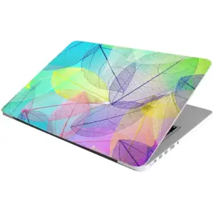 ALAYRA Laptop Skin Stickers Bubble-Free HD Quality Sticker for Laptops Upto 15.6" Compatible with Apple/Dell/HP/Lenovo/Acer/Asus/Sony (Dustproof, Waterproof, Scratchproof, Reusable) - Blue LEAF1 01