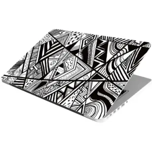 ALAYRA Laptop Skin Stickers HD Quality Sticker for Laptops Upto 15.6" (Dustproof, Waterproof, Scratchproof, Reusable) - BW Art 01