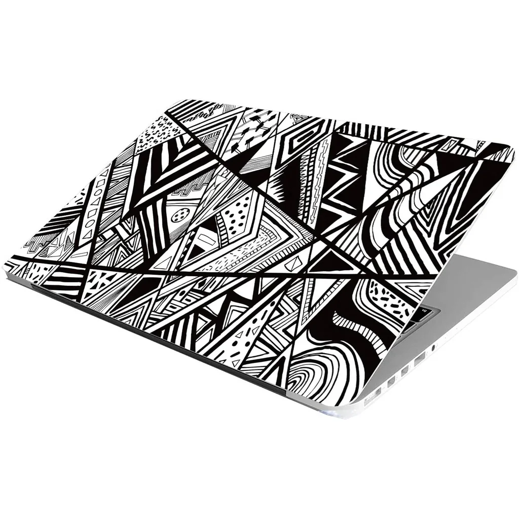 ALAYRA Laptop Skin Stickers HD Quality Sticker for Laptops Upto 15.6" (Dustproof, Waterproof, Scratchproof, Reusable) - BW Art 01