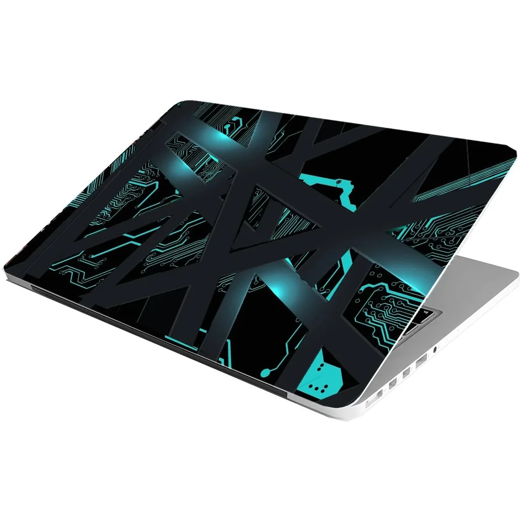 ALAYRA Laptop Skin Stickers HD Quality Sticker for Laptops Upto 15.6" (Dustproof, Waterproof, Scratchproof, Reusable) - Circuit Ron 01