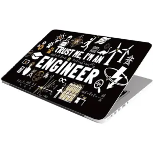 ALAYRA Laptop Skin Stickers HD Quality Sticker for Laptops Upto 15.6" (Dustproof, Waterproof, Scratchproof, Reusable) - Engineer Ron 01
