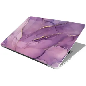 ALAYRA Laptop Skin Stickers HD Quality Sticker for Laptops Upto 15.6" (Dustproof, Waterproof, Scratchproof, Reusable) - PRPL Marble RON3 01