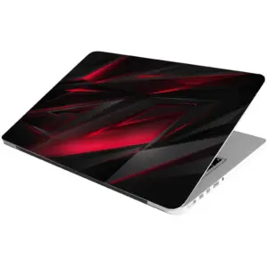 ALAYRA Laptop Skin Stickers HD Quality Sticker for Laptops Upto 15.6" (Dustproof, Waterproof, Scratchproof, Reusable) - RED Stroke 01