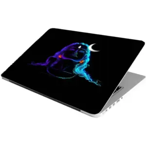 ALAYRA Laptop Skin Stickers HD Quality Sticker for Laptops Upto 15.6" Compatible with Apple/Dell/HP/Lenovo/Acer/Asus/Sony (Dustproof, Waterproof, Scratchproof, Reusable)-ADIYOGI ANM 1 01