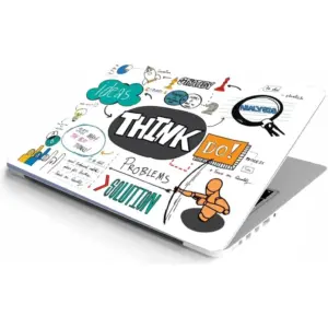 ALAYRA Laptop Skin Stickers HD Quality Sticker for Laptops Upto 15.6" Compatible with Apple/Dell/HP/Lenovo/Acer/Asus/Sony (Dustproof, Waterproof, Scratchproof, Reusable)-Think DO ANM1 01