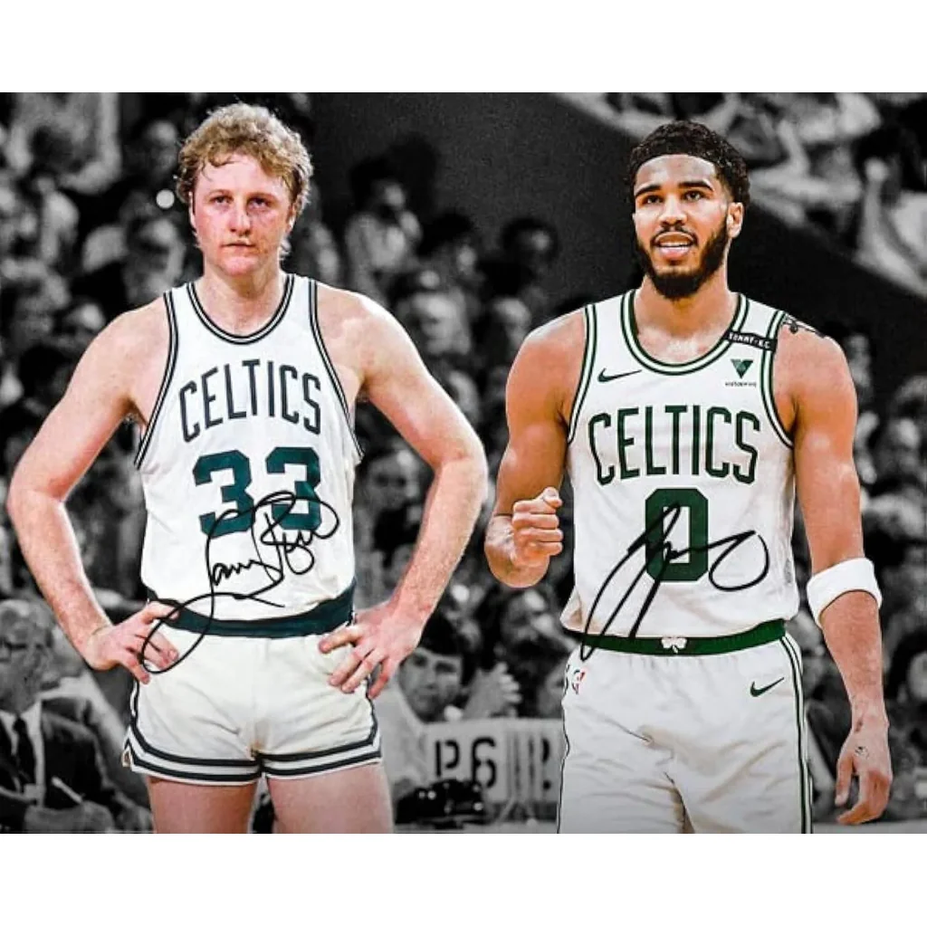 ALAYRA Larry Bird Jayson Tatum Signed Photo Autograph Print Wall Art Home Decor 01