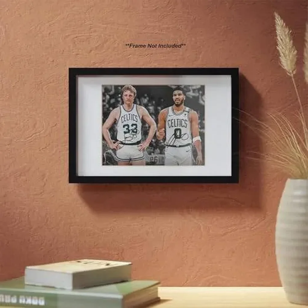 ALAYRA Larry Bird Jayson Tatum Signed Photo Autograph Print Wall Art Home Decor 01 - Image 4