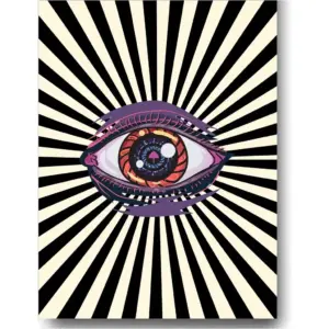 ALAYRA Lava Land Room Dcor Aesthetic Eye Poster, Cool Hippy Vintage Retro Wall Art Print, Funky Room Dcor Poster Print 70s 80s Poster for Dorm, Bedroom, Apartment Wall Decor 12x16 UNFRAMED 01