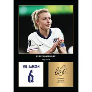 ALAYRA Leah Williamson England Lionesses Signed A4 Printed Photo Picture Display Gift For England Fans Digitally Reproduced Signature Unframed 01