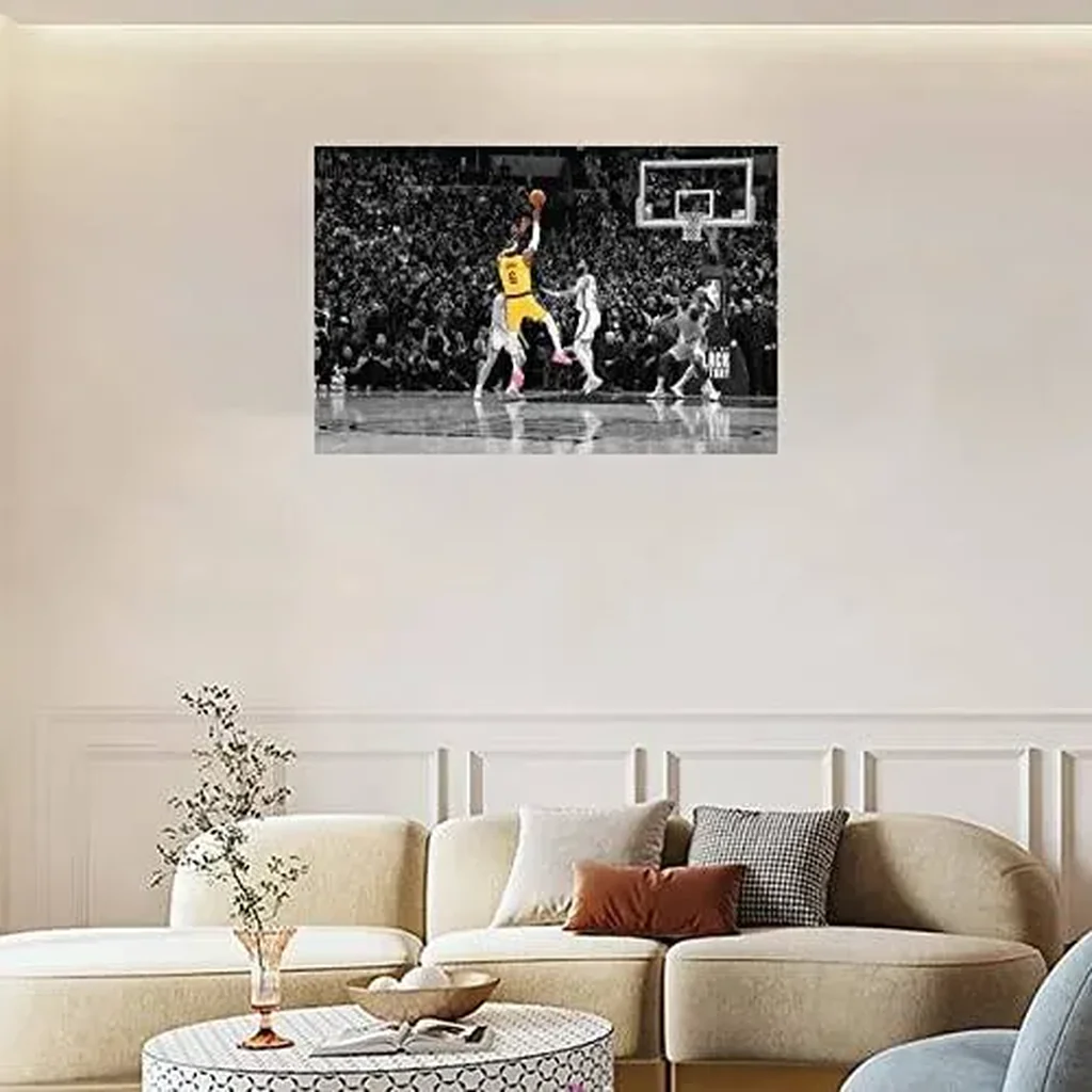 ALAYRA Lebron Ja Poster 38388 Scoring King Poster 12X18INCH Unframe Basketball Wall Art Legendary Record Basketball Superstar Canvas Wall Art 01 - Image 3