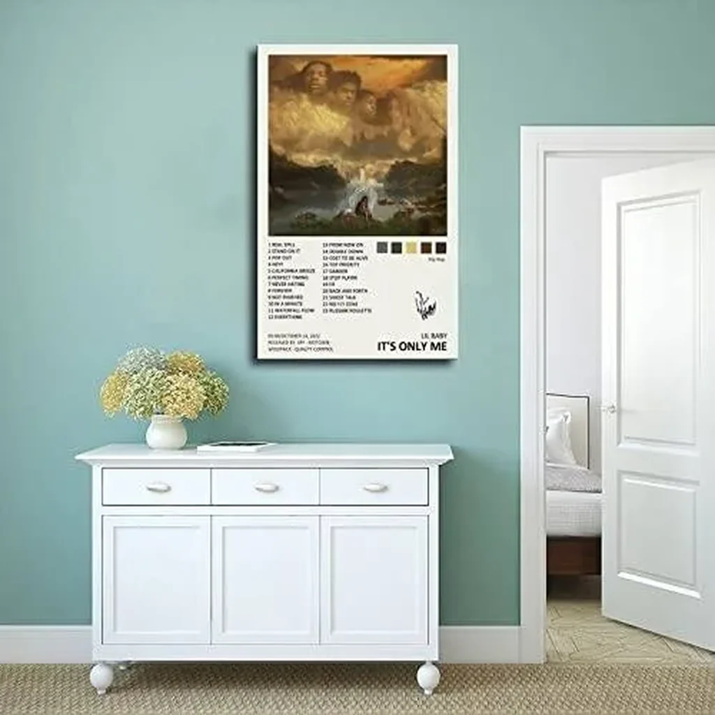 ALAYRA Lil Baby It's Only Me Music Album Cover Signed Limited Poster Canvas Poster Wall Art Decor Print Picture Paintings for Living Room Bedroom Decoration Unframe16x24inch(40x60cm) 01 - Image 2
