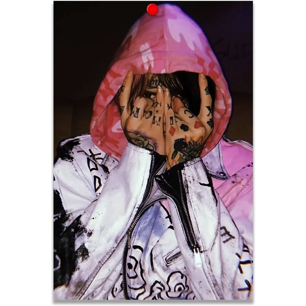 ALAYRA Lil Peep Posters Rapper Posters for Room Aesthetic Canvas Poster Art Deco for Living Room Office Decoration Poster 16"x 24" Unframe 01