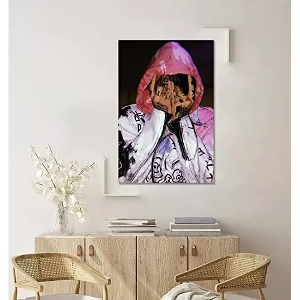ALAYRA Lil Peep Posters Rapper Posters for Room Aesthetic Canvas Poster Art Deco for Living Room Office Decoration Poster 16"x 24" Unframe 01 - Image 2