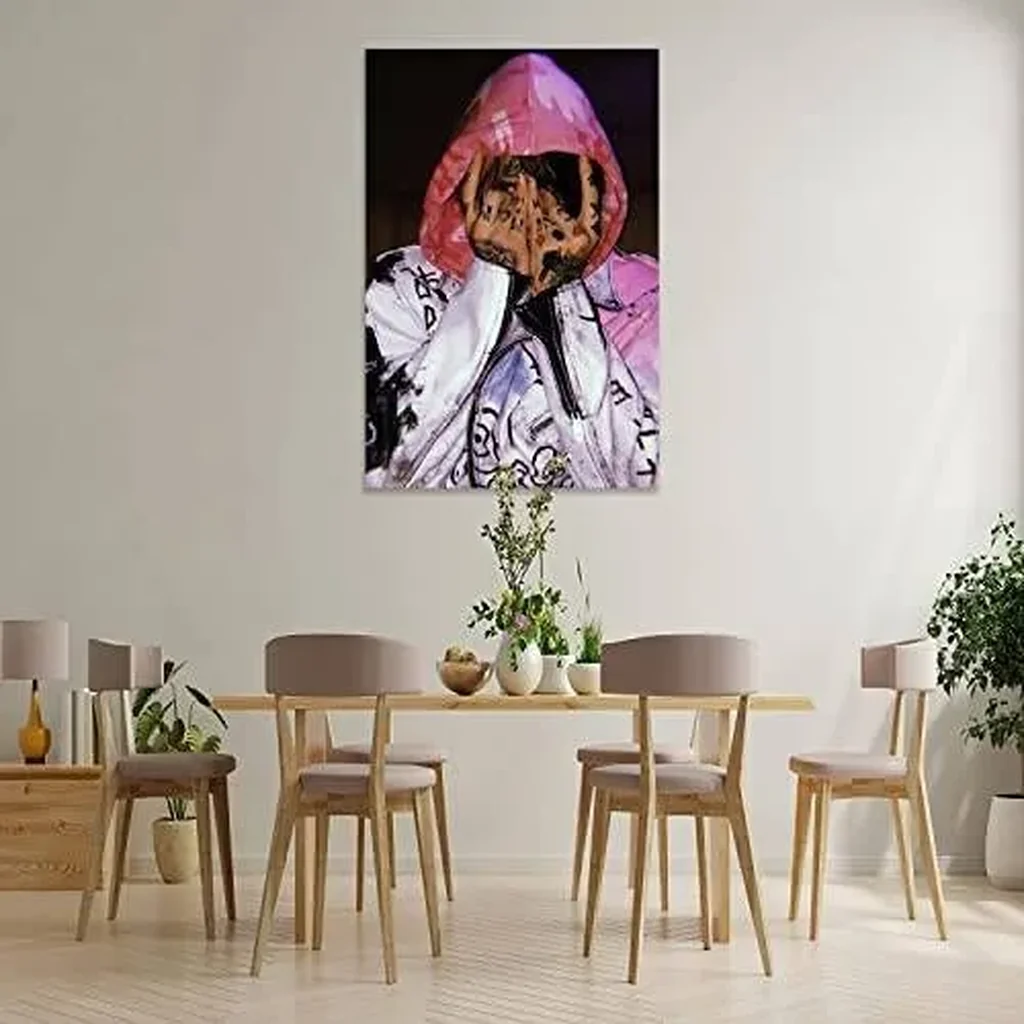 ALAYRA Lil Peep Posters Rapper Posters for Room Aesthetic Canvas Poster Art Deco for Living Room Office Decoration Poster 16"x 24" Unframe 01 - Image 3