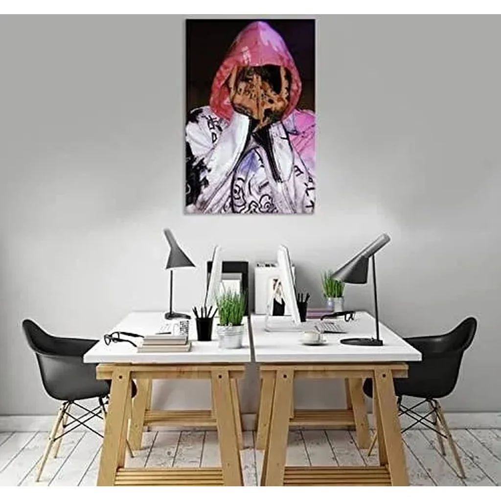 ALAYRA Lil Peep Posters Rapper Posters for Room Aesthetic Canvas Poster Art Deco for Living Room Office Decoration Poster 16"x 24" Unframe 01 - Image 5