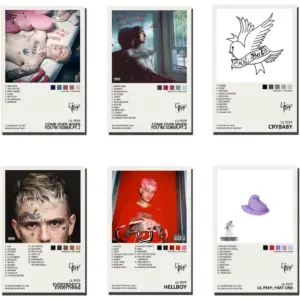 ALAYRA Lil Poster Peep Music Album Cover Signed Limited Canvas Poster (Set of 5) Unframed8inx12in(20x30cm) 01