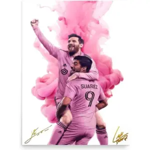ALAYRA Lionel Messi Miami Poster Suarez Wall Art Canvas Print Poster Home Decor Canvas Poster Unframe 16x24inch(40x60cm) 01