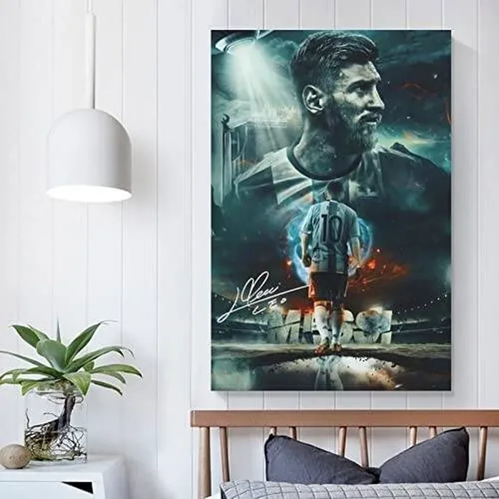 ALAYRA Lionel Messi Poster 1 Canvas Poster Unframed 16x24 inches (40x60 cm) 01 - Image 4