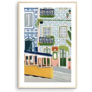 ALAYRA Lisbon Portugal Art Print - Travel Poster, Europe Print, Home Decor (Unframed) (12x18) 01
