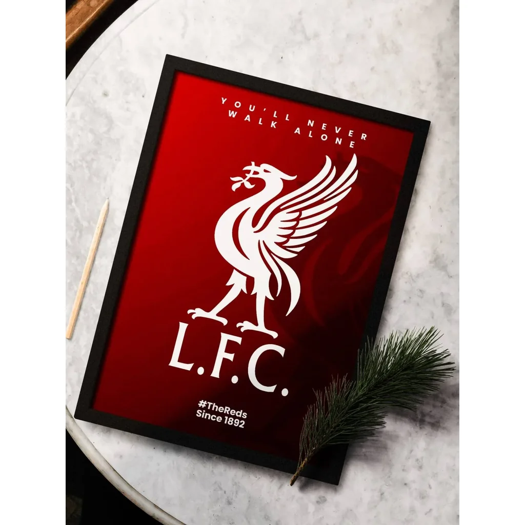 ALAYRA Liverpool Football Club Framed Poster (8 x 12 Inches) for Room Decor/Gifting/for Football Fans/for Liverpool Fans 01