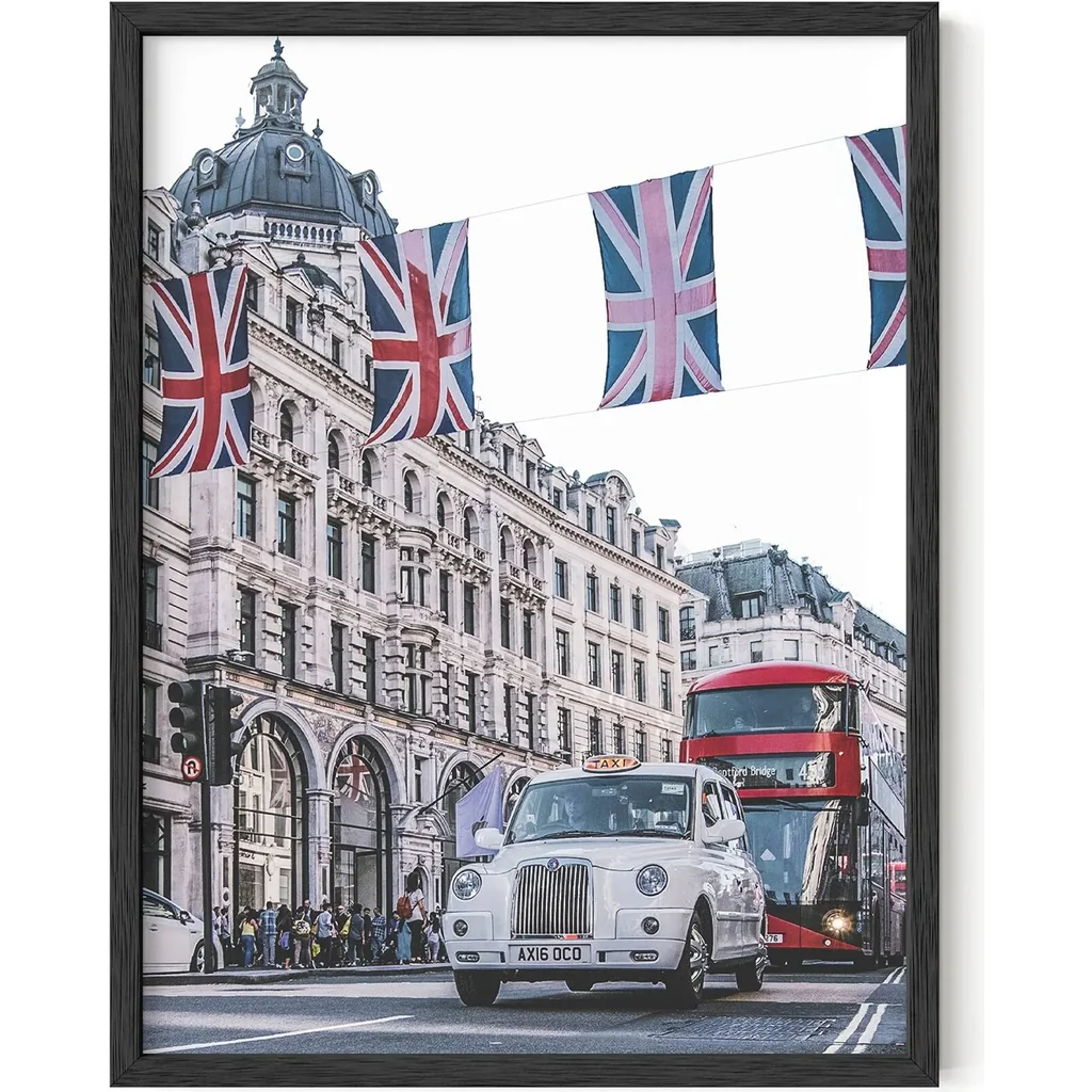 ALAYRA London Wall Art London Wall Decor - London Cityscape Travel Posters Pictures of London London Pictures London Taxi London Red Bus UNFRAMED 12 x 16 (Dome Cathedral Tour) 01