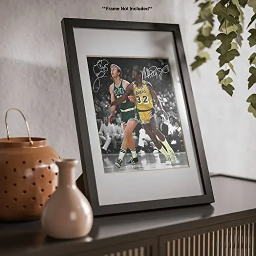ALAYRA Magic Johnson Larry Bird Signed Photo Autograph Print Wall Art Home Decor 01 - Image 4