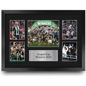 ALAYRA Magpies Caraboa Cup Winners 2025 Printed Memorabilia Signed Autograph Photograph Display for Football Fans and Supporters - A3 Framed 01