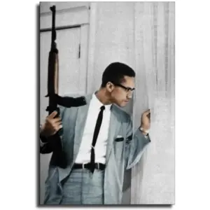 ALAYRA Malcolm X Poster Black History Wall Art Decor Civil Rights Us History Motivational Quotes Canvas Print Paintings Picture for Living Room Decoration (Unframe, 12x18inch) 01
