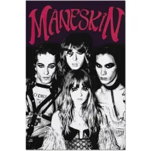 ALAYRA Maneskin Poster Rock Band Poster Music Album Cover Poster Canvas Wall Art Picture Print Modern Family Bedroom Decor Posters Unframed 12x18inch 01