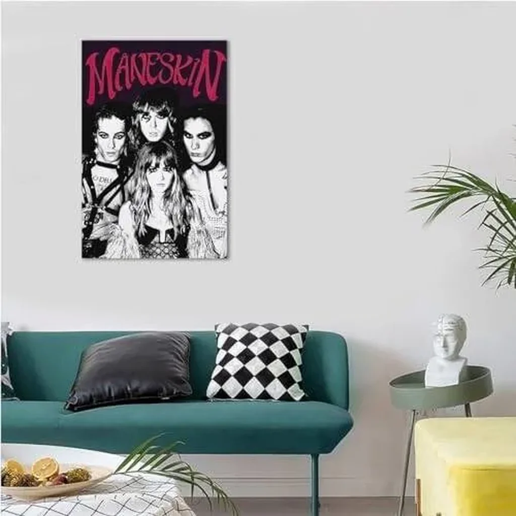 ALAYRA Maneskin Poster Rock Band Poster Music Album Cover Poster Canvas Wall Art Picture Print Modern Family Bedroom Decor Posters Unframed 12x18inch 01 - Image 4