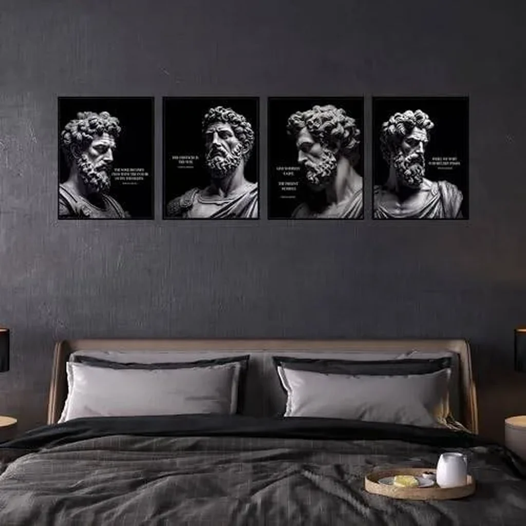 ALAYRA Marcus Aurelius Poster - Marcus Aurelius Quotes, Stoic Wall Art, Stoicism Gifts, Philosophy Poster, Stoic Art, Stoicism Wall Decor, Philosophy Quotes - Unframed Set of 4 (8x10) 01 - Image 2