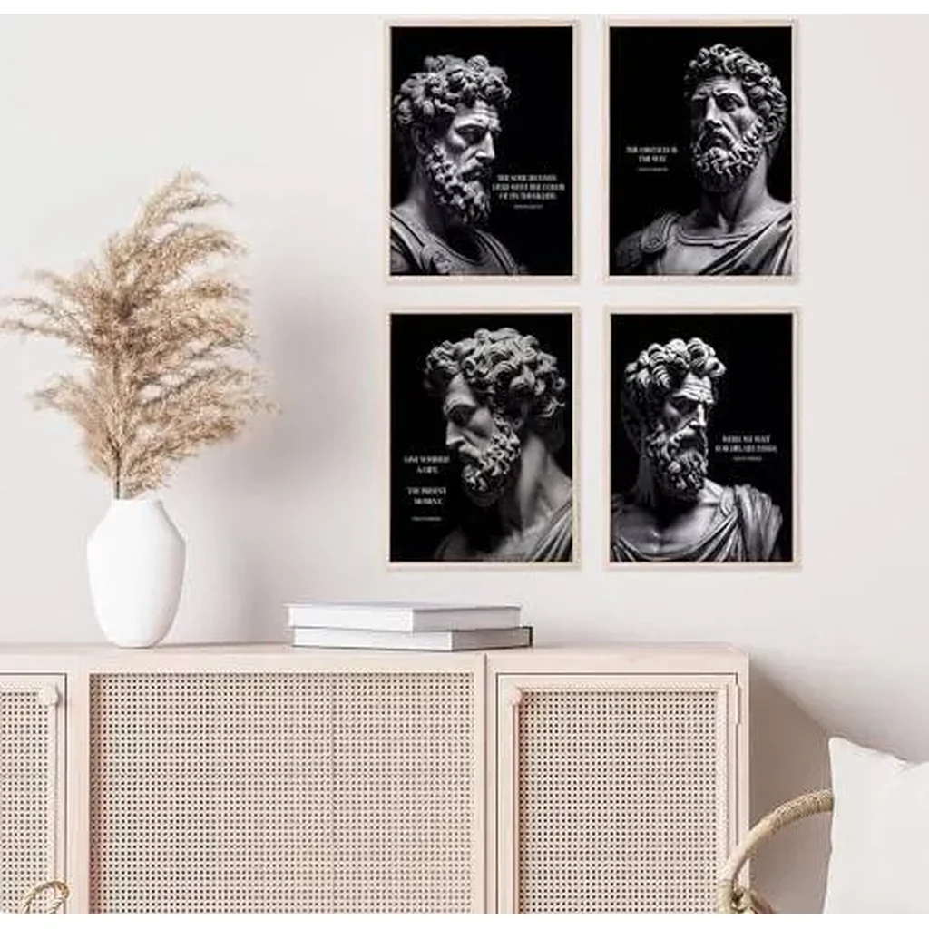 ALAYRA Marcus Aurelius Poster - Marcus Aurelius Quotes, Stoic Wall Art, Stoicism Gifts, Philosophy Poster, Stoic Art, Stoicism Wall Decor, Philosophy Quotes - Unframed Set of 4 (8x10) 01 - Image 5