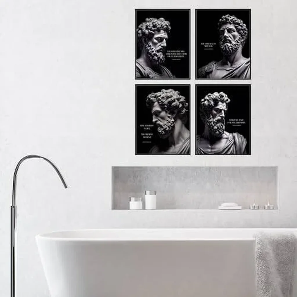 ALAYRA Marcus Aurelius Poster - Marcus Aurelius Quotes, Stoic Wall Art, Stoicism Gifts, Philosophy Poster, Stoic Art, Stoicism Wall Decor, Philosophy Quotes - Unframed Set of 4 (8x10) 01 - Image 6