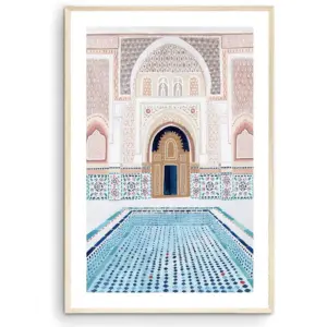 ALAYRA Marrakech Art Print, Morocco Art Print, Medersa Ben Youssef, Travel Print, Travel Poster, Moroccan Decor, Housewarming Gift (Unframed) (11x14) 01