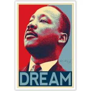 ALAYRA Martin Luther King Poster Vintage Posters I have a dream speech scene Color Abstraction American Hero Wall Art History Posters for MLK Poster Wall Decor Black History Month 12X16 inch unframed