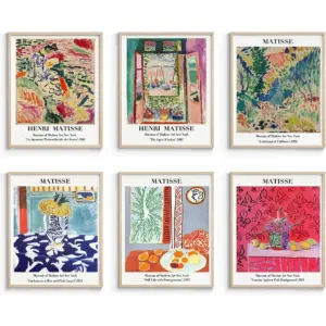 ALAYRA Master Artist Wall Art Prints, Matisse Posters & Prints for Room Aesthetic, Abstract Vintage Poster UNFRAMED, 8x10in, Set of 6 01