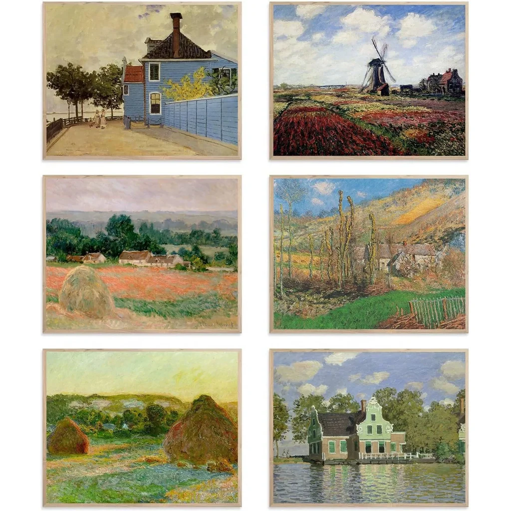 ALAYRA Master Painter Wall Art Decor Classical Canvas Prints Wall Art Exhibition Poster Famous Artist Decor Room Aesthetic Gallery Wall Decor (H Style, 8"x10" UNFRAMED) 01