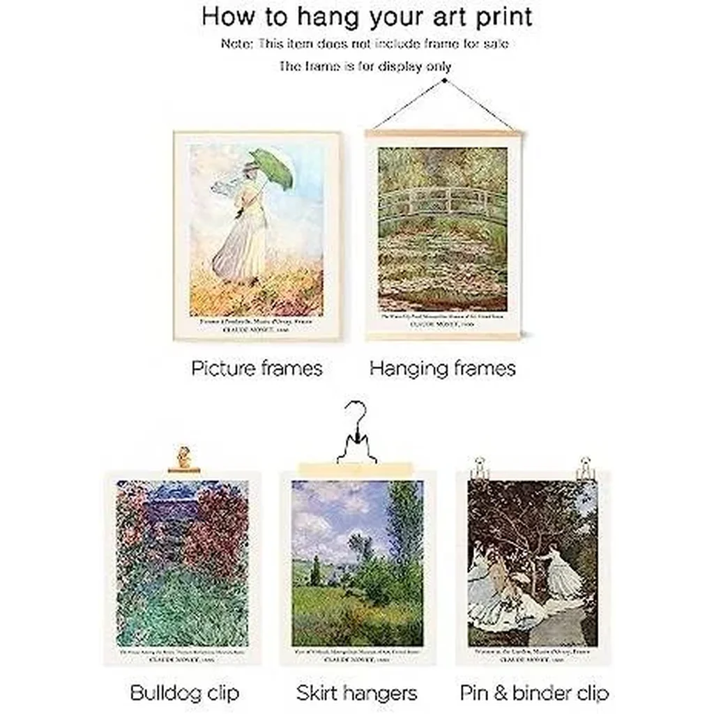 ALAYRA Master Painter Wall Art Decor Classical Canvas Prints Wall Art Exhibition Posters Famous Artist Room Aesthetic Gallery Wall Decor (f Style, 8"x10" UNFRAMED) 01 - Image 6
