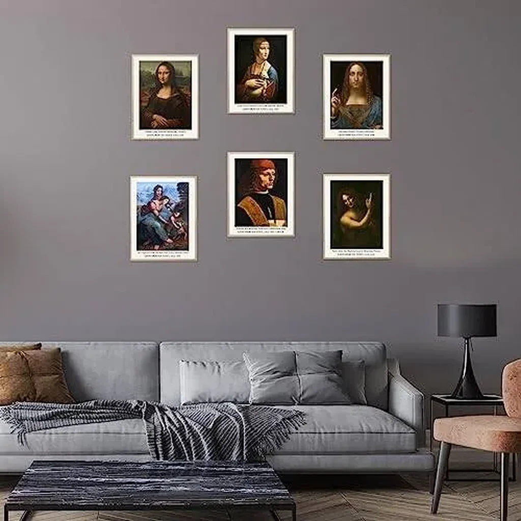 ALAYRA Master Painter Wall Art Decor Leonardo da Vinci Classical Canvas Prints Wall Art Exhibition Famous Artist Decor Room Aesthetic Gallery Wall Decor (C Style, 11"x14" UNFRAMED) 01 - Image 4