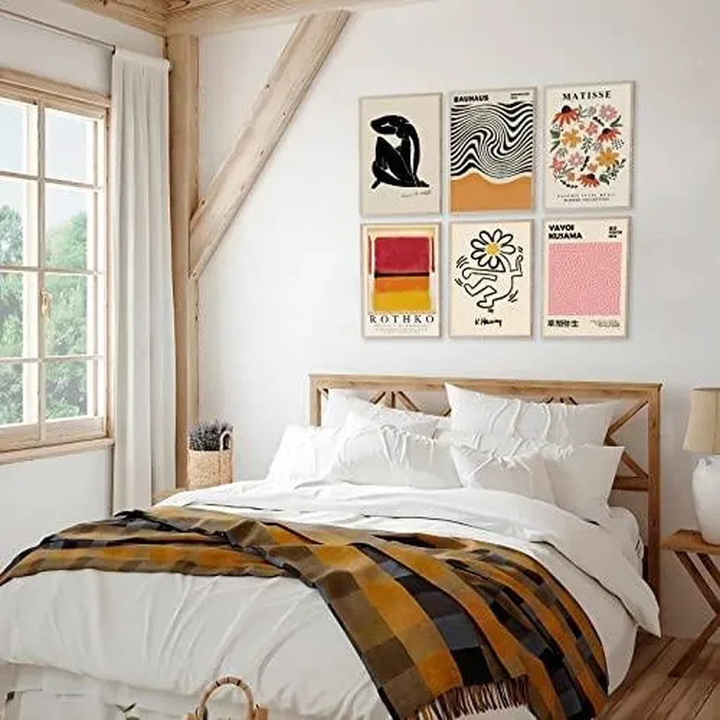 ALAYRA Matisse Wall Art Prints Set of 6, Abstract Matisse Wall Art Exhibition Posters Black Beige Yellow Women Body Line Art Flower Market Art Prints, Living Room Wall Decor(8x10inch, Unframed 01 - Image 4