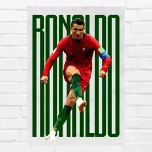 ALAYRA Matte Paper 300 GSM Rolled Cristiano Ronaldo Poster for Room and Office (13x19 Inch, Multicolour) 01